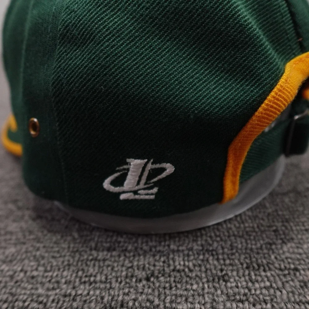 Vintage Green Bay Packers Hat Cap Strap Back Mens One Size NFL Logo Athletic